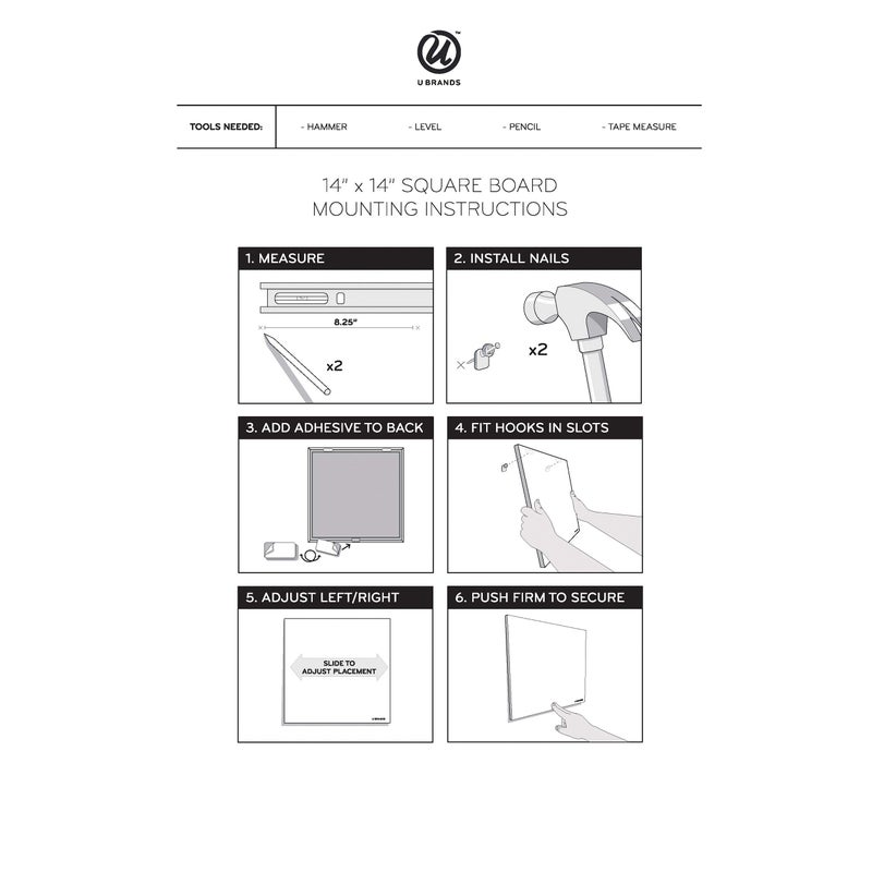 U Brands Magnetic Chalkboard, 11" x 15.5", Frameless, Premium Matte Surface, Includes Marker and Magnet - Image 5